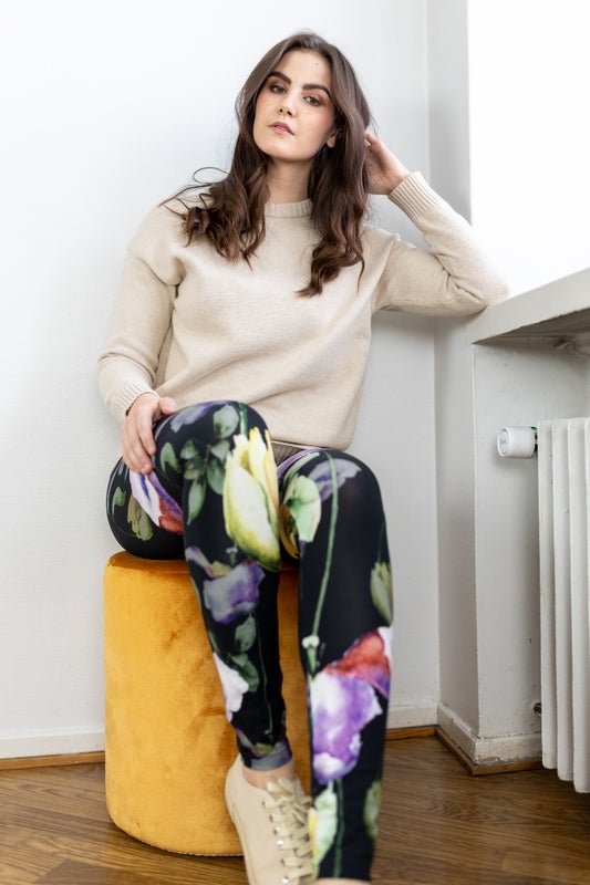 Blaa naisten leggings