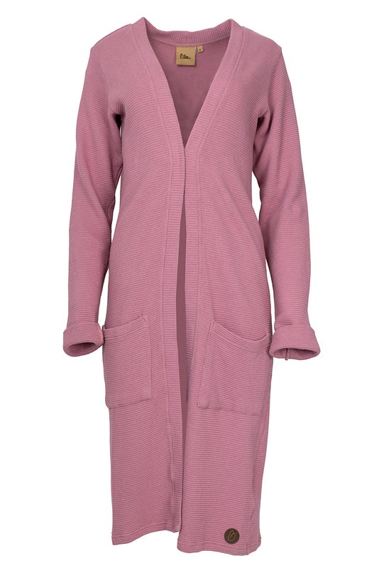 LAINIO NAISTEN PITK&Auml; NEULETAKKI, LILA ROSE