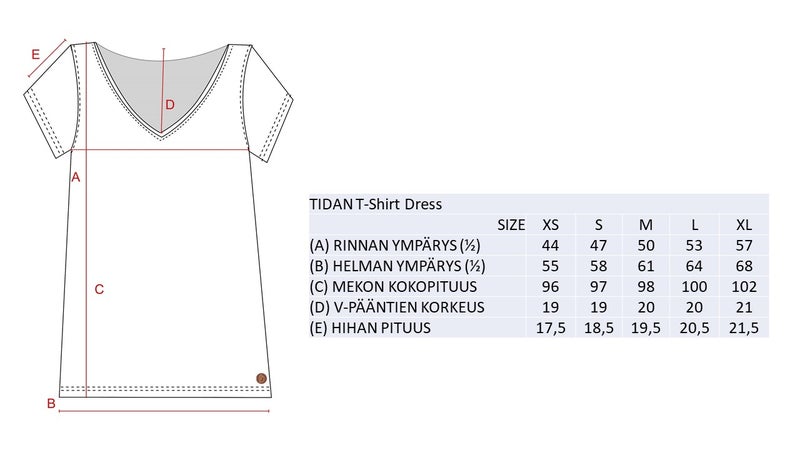 TIDAN Naisten T-Paitamekko, Melange Gray